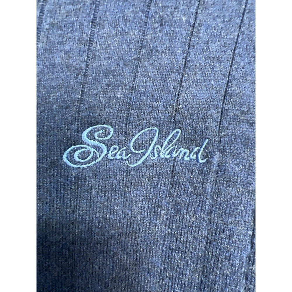 Peter Millar Men's Size: Large Blue‎ Cashmere Blend Golf Sweater Sea Island - Picture 4 of 11